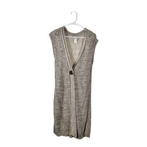 Chico's‎ Linen Blend Duster Brown Cardigan